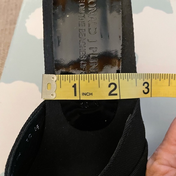 Donald Pliner Bridley Black platform sandal sz 10 - Picture 12 of 13